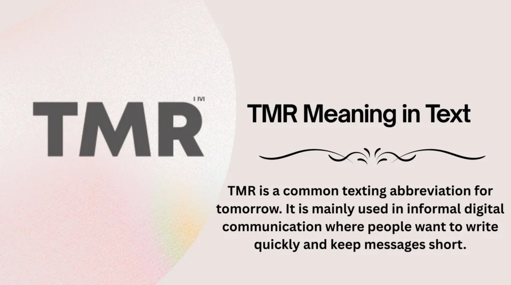 TMR Meaning in Text