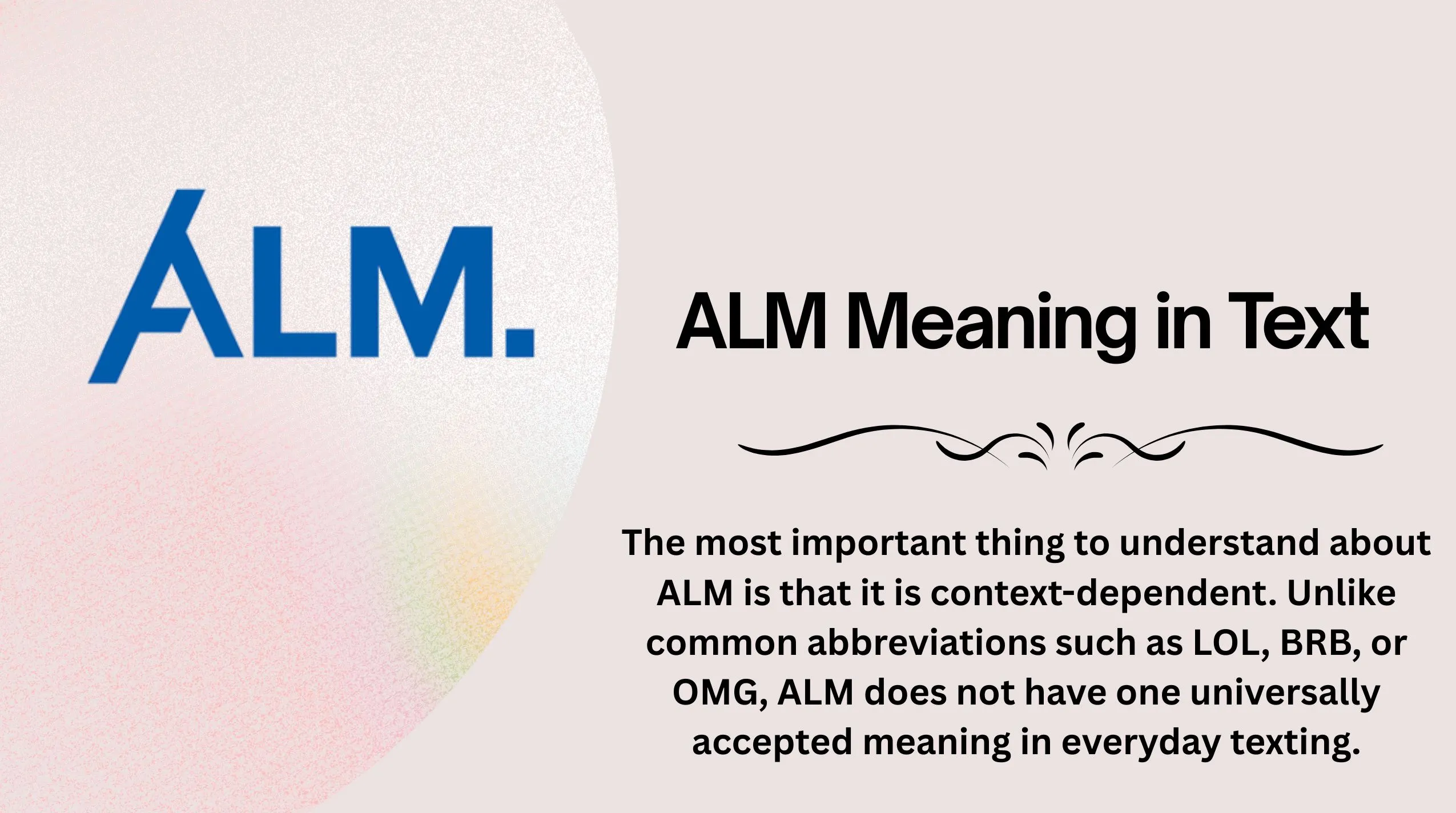 ALM Meaning in Text