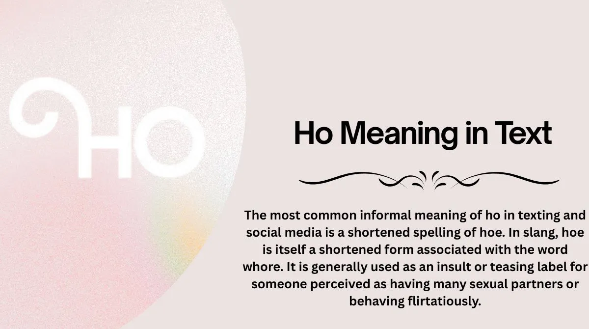 Ho Meaning in Text