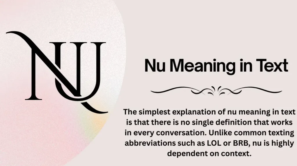 Nu Meaning in Text